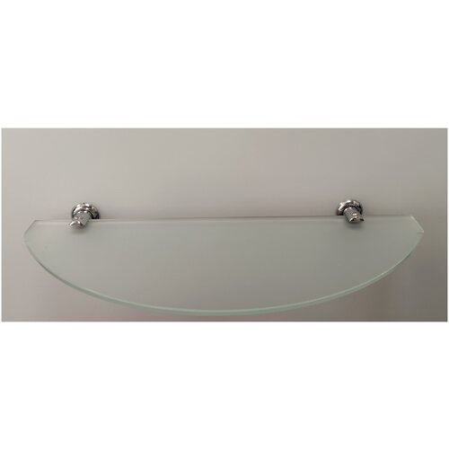 Полка для ванной, Victoria Glass, с закругленной стороной, белая матовая, 120* 350