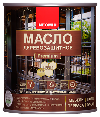 Неомид Масло деревозащитное Premium (2 л) Белый