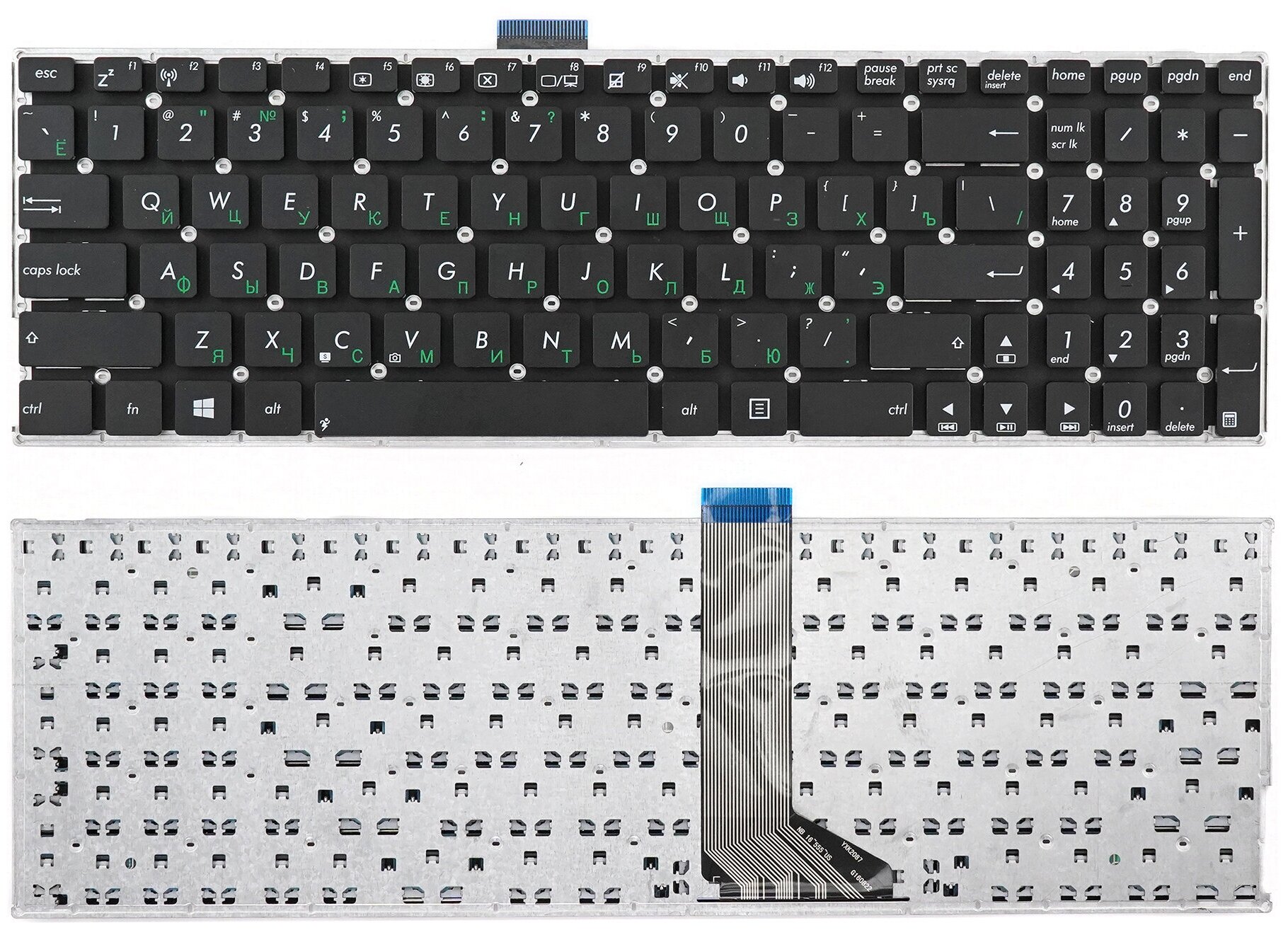 Клавиатура для ноутбука Asus X553M плоский Enter (шлейф 115 см)