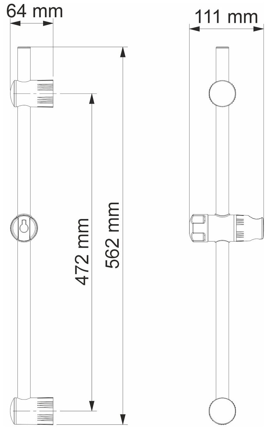 Стойка для душа 57 см WasserKRAFT A012 - фотография № 4