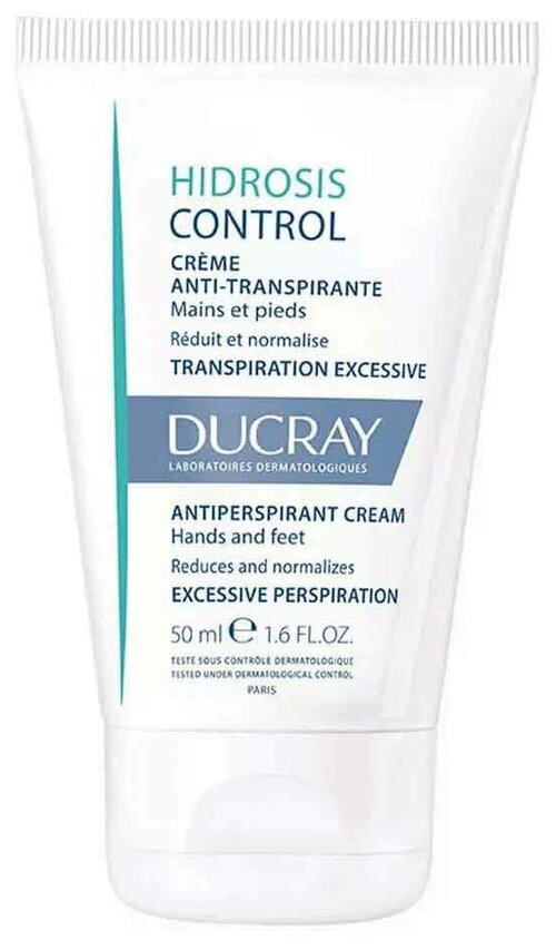DUCRAY / HIDROSIS CONTROL / Дезодорант-крем для рук и ног, регулирующий избыточное потоотделение, 50 мл