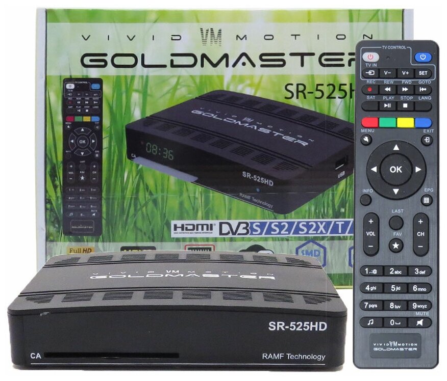 Спутниковый ресивер GoldMaster SR-525HD купить электронику с быстрой ...