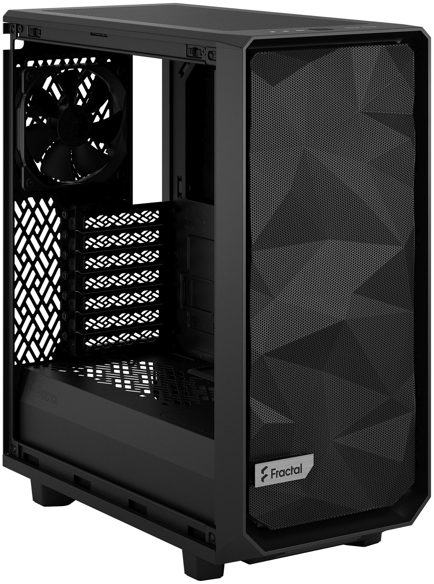 Корпус ATX Fractal Design FD-C-MES2C-02 черный, без БП, стенка из закаленного стекла, USB Type-C, 2*USB 3.0, audio - фото №8