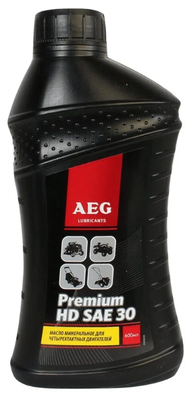Масло 4-х тактное AEG Lubricants Premium HD SAE 30 API SJ/CF 4Т 0,6л 33290