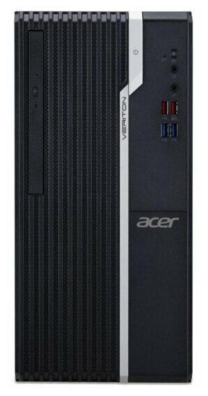 Компьютер ACER Veriton S2680G i3-10105/8GB DDR4 2666/256GB SSD M.2/Intel UHD 630/DVD-RW/USB KB &Mouse/NoO Black