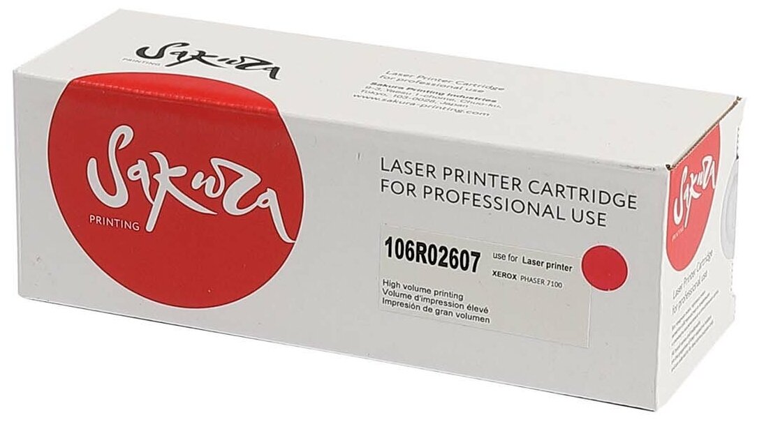 Картридж 106R02607 для Xerox Phaser 7100, 7100n, 7100dn 4500 стр. Sakura пурпурный