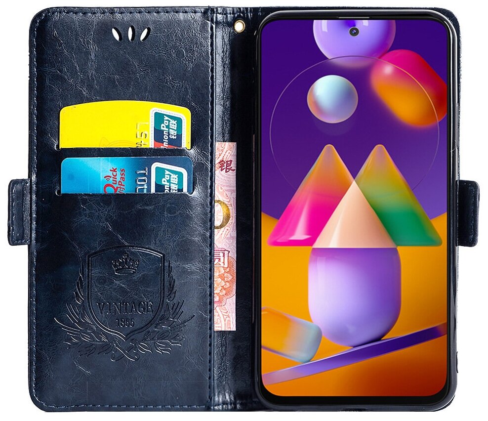 Чехол-книжка MyPads для Samsung Galaxy M31s SM-M317F (2020) из качественной импортной искусственной кожи с необычным тиснением «тематика книга в .