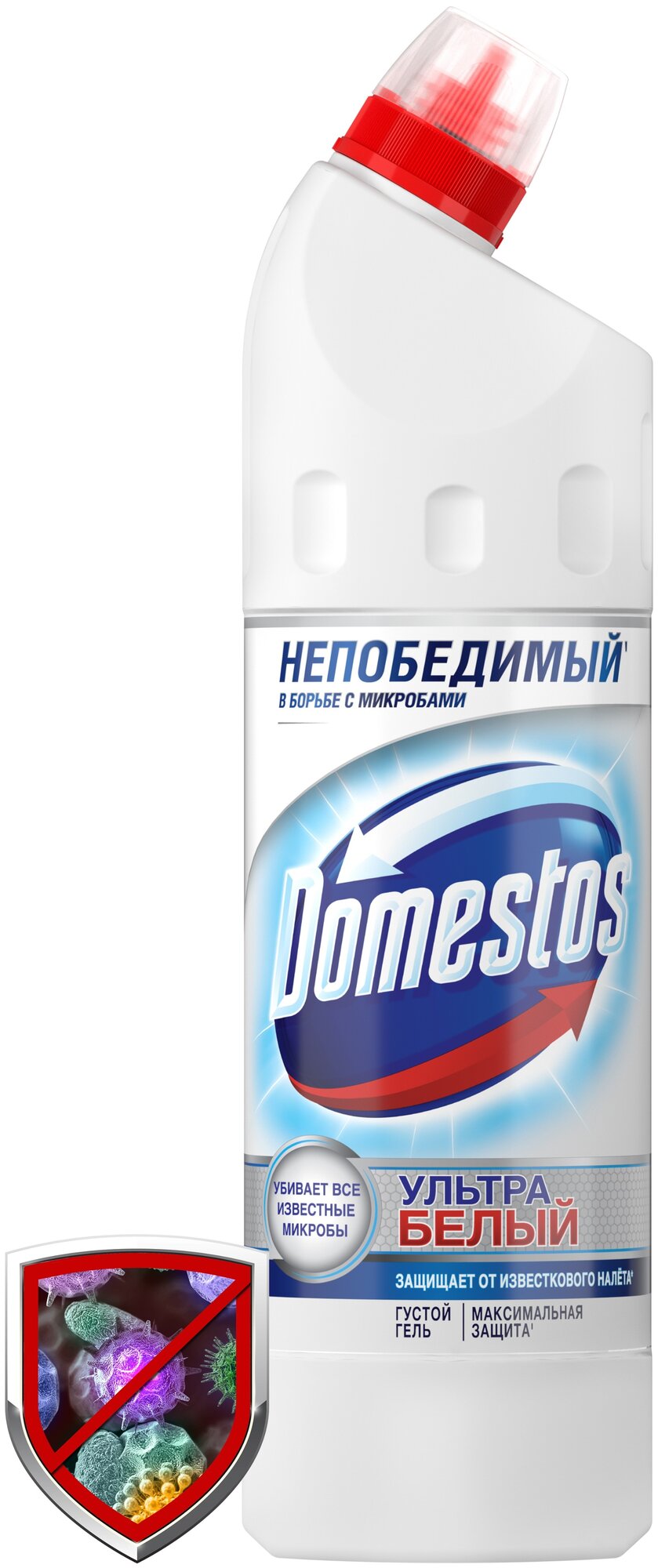 Чистящее средство Domestos "Ультра белый", гель, для унитаза, 750 мл - фотография № 1