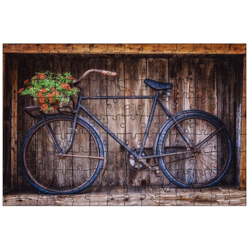 фото Магнитный пазл 27x18см."велосипед, колесо, ностальгия" на холодильник lotsprints