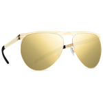 Титановые солнцезащитные очки GRESSO Rivoli - авиаторы / золотые - изображение