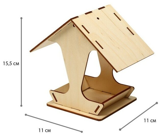Kopмушка для птиц, 17 × 10,5 × 15,5 см - фотография № 2