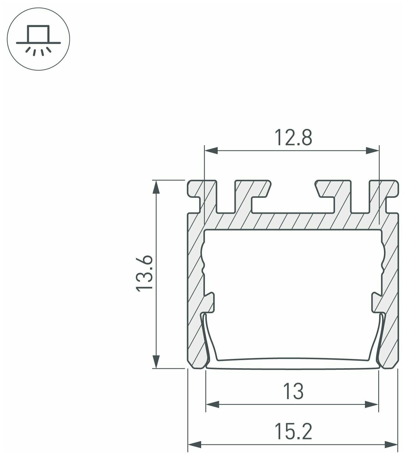 Профиль Arlight PDS-D-2000 ANOD / - фото №3