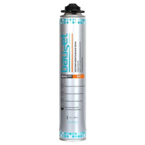 Пена монтажная Bauset 65+ Quality профессиональная летняя