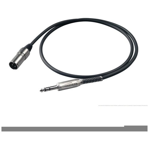 Инструментальный кабель XLR(M)-6.3 Stereo(M) 1м Proel BULK230LU1 proel chlp310lu3 кабель rca jack