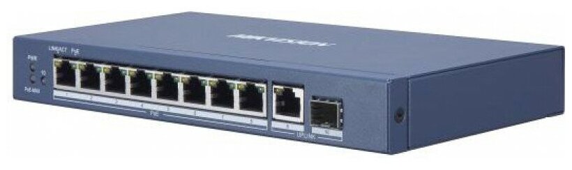 Коммутатор Hikvision DS-3E0510P-E 9G 1SFP 8PoE 110W неуправляемый 3687900₽