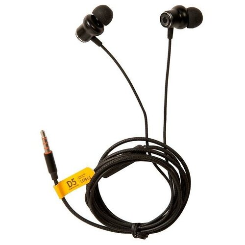Наушники Celebrat D5 внутриканальные микрофон кнопка ответа кабель 12м черный 58400₽