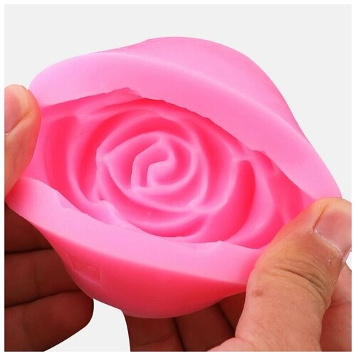Раскрытая роза Силиконовый молд силиконовая форма для мыла, шоколада, свечей силиконовая форма для свечей роза сердце