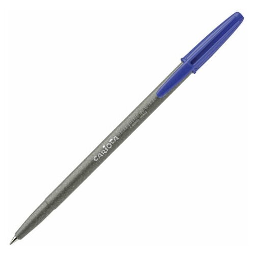 Ручка шариковая экологичная CARIOCA ECOFamily, синяя, линия письма 0,5 мм, 43110/02, 10 штук