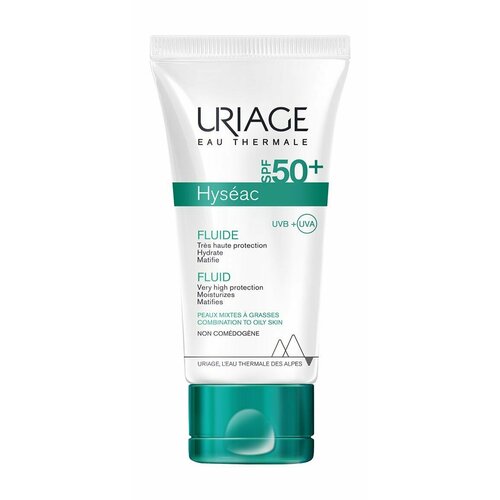 URIAGE Солнцезащитная эмульсия для лица Hyseac Fluid SPF 50+ солнцезащитная эмульсия для лица и тела uriage барьесан 100 эмульсия spf 50 для экстремальной защиты