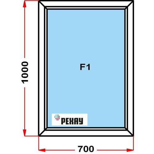 Окно из профиля РЕХАУ GRAZIO (1000 x 700), не открывающееся, 3 стекла