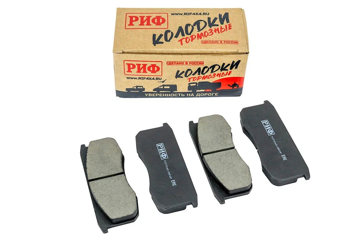 фото Колодки тормозные передние РИФ УАЗ Хантер, Патриот, Буханка (3160-3501090)