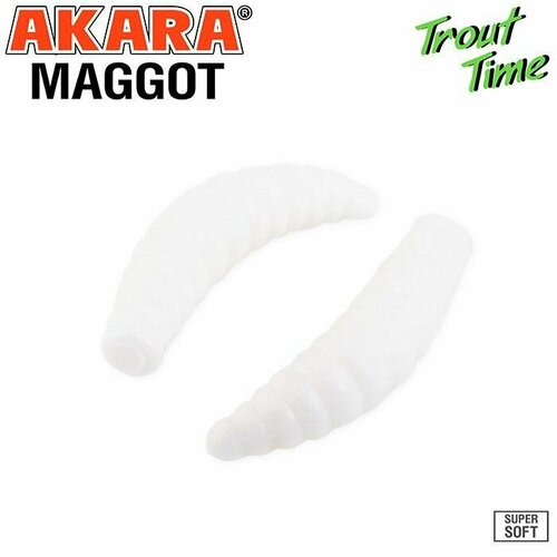 Силиконовая приманка Akara Trout Time MAGGOT 1,3 Shrimp 02T (12 шт)
