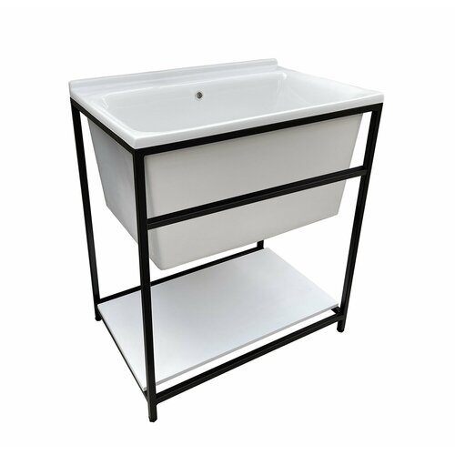 KERASAN Aquadom 0293SC*0 Раковина для стирки и хозяйственных нужд 75*50 см  с металлической консолью
