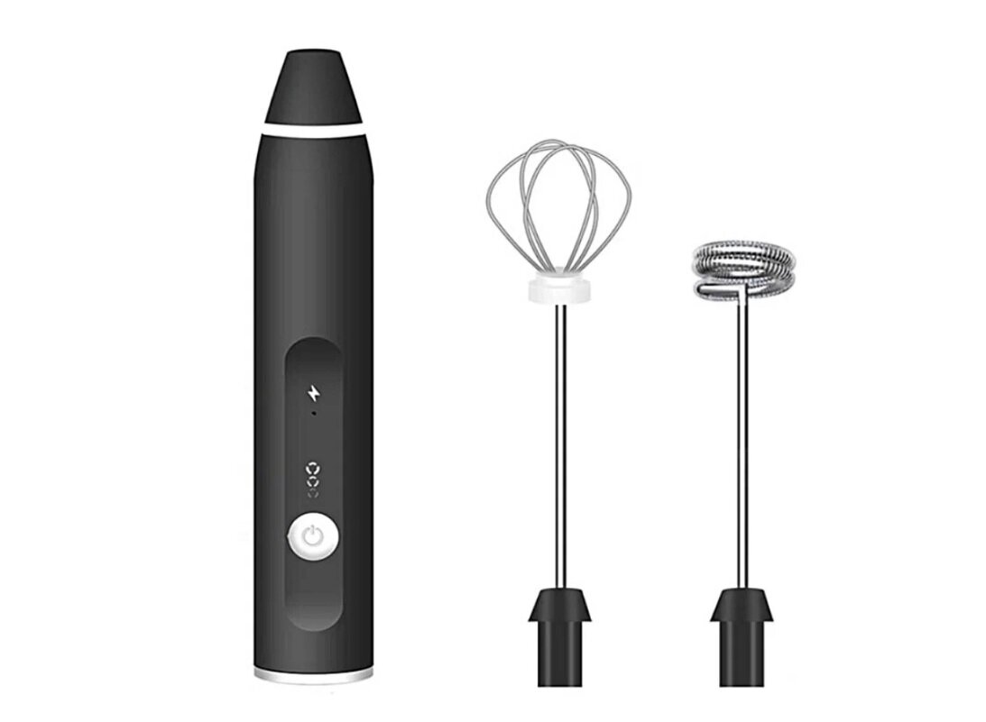 Изображение Ручной капучинатор - вспениватель для молока и сливок с двумя венчиками насадками ZDK Double Cappucino