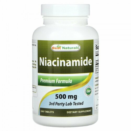 Best Naturals, Niacinamide, 500 mg, 240 Tablets