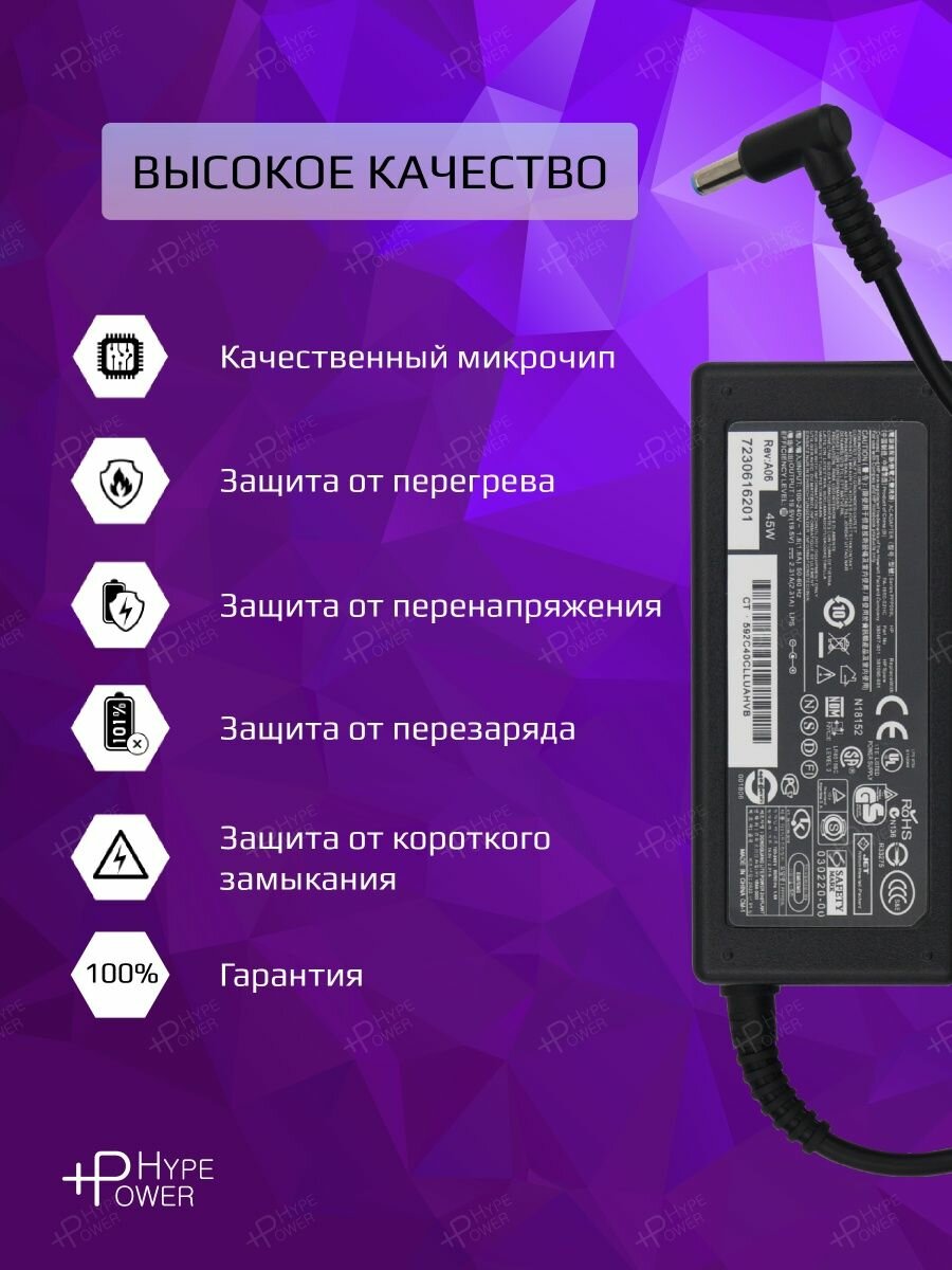 Блок питания для ноутбуков Lenovo 20V 3.25A 65W прямоугольный разъем / зарядка для ноута Lenovo ADLX65NCC3A - фотография № 10