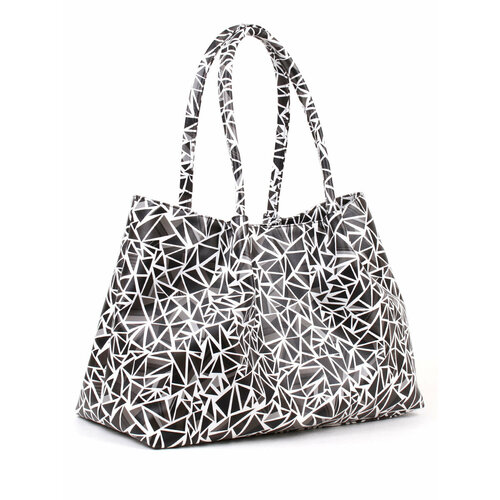 фото Сумка шоппер медведково, белый, черный