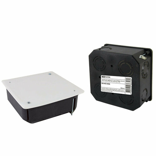 Коробка распаячная, скрытая, диаметр 115 мм, 45 мм, TDM Electric, с крышкой, металлические лапки, IP20, SQ1403-0908