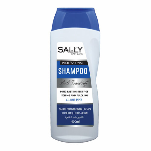 SALLY Шампунь для волос женский Профессиональный уход от перхоти Anti dandruff, 400 мл