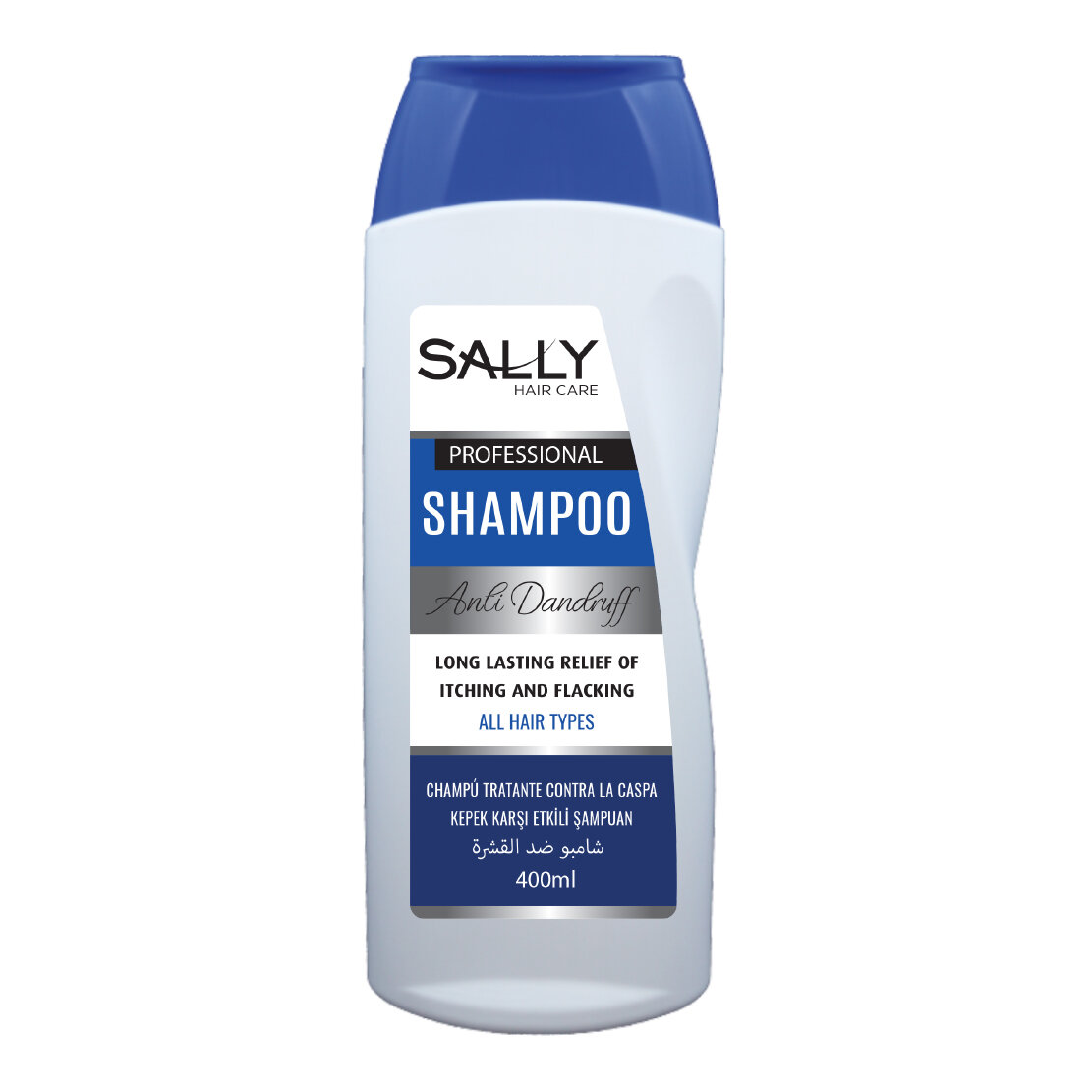 SALLY Шампунь для волос женский Профессиональный уход от перхоти Anti dandruff, 400 мл