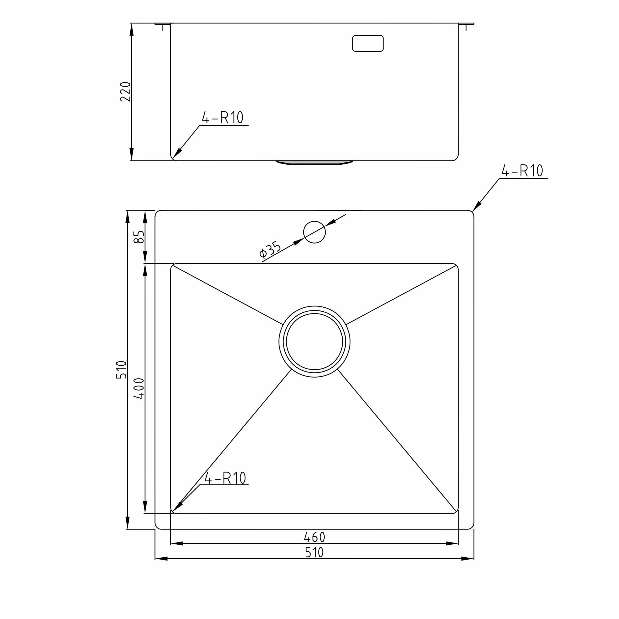 Мойка для кухни MILACIO Denia 51 Steel (MC.77488) золото - фотография № 4