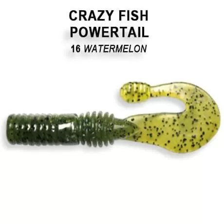 Силиконовая приманка мягкая съедобная Crazy Fish POWERTAIL 2.8" 70 мм