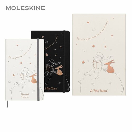 Набор Moleskine Limited Edition Petit Prince блокнот линейка/еженедельник Large А5 13х21см черный/бежевый