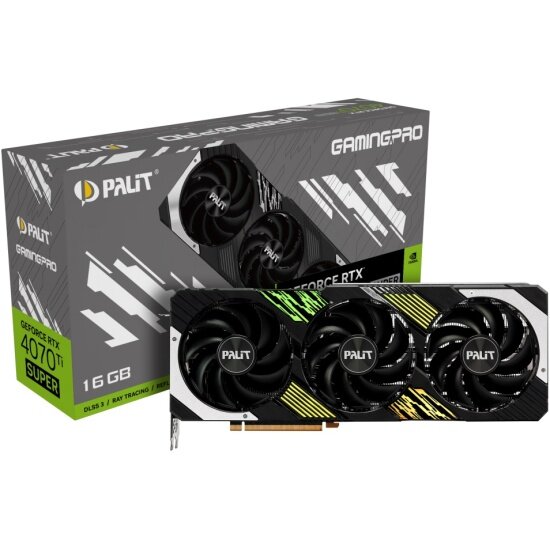 Видеокарта Palit GeForce RTX 4070 Ti SUPER GAMINGPRO 16G