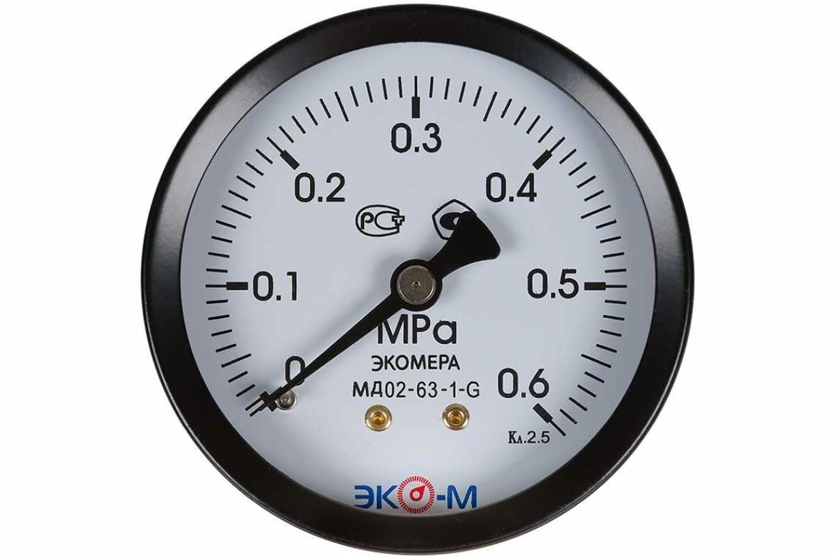 фото Манометр ЭКО-М Экомера осевой МД02-50-G-0,6МПа-ОИ
