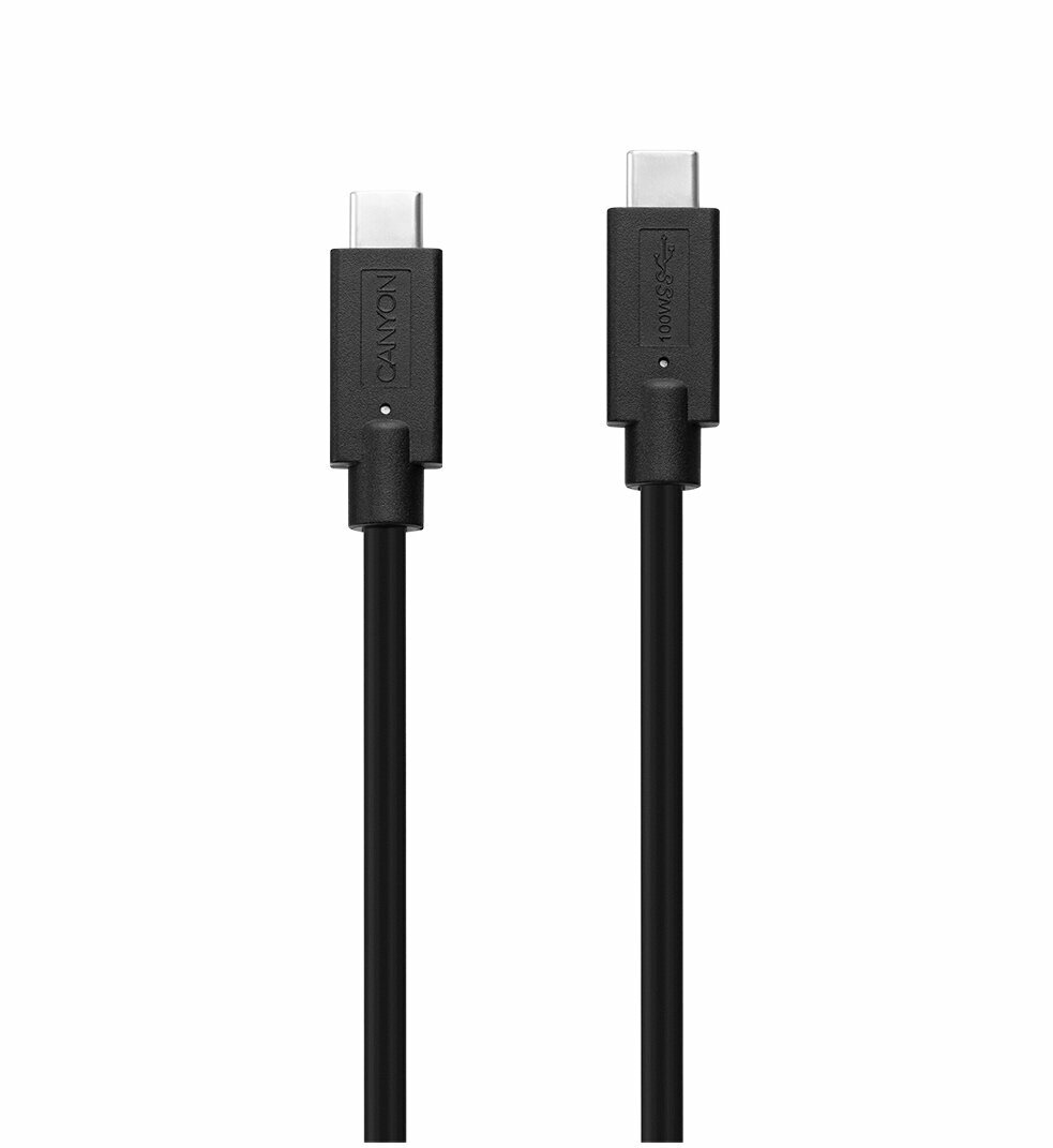 Кабель Canyon USB-C - USB-C 100W 2m Black