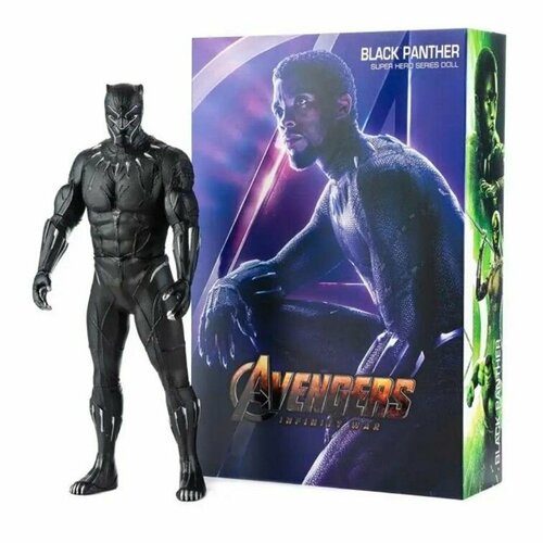 3338 Фигурка игрушка для мальчика Мстители Чёрная Пантера 33см, Супергерои Marvel Avengers Black Panther
