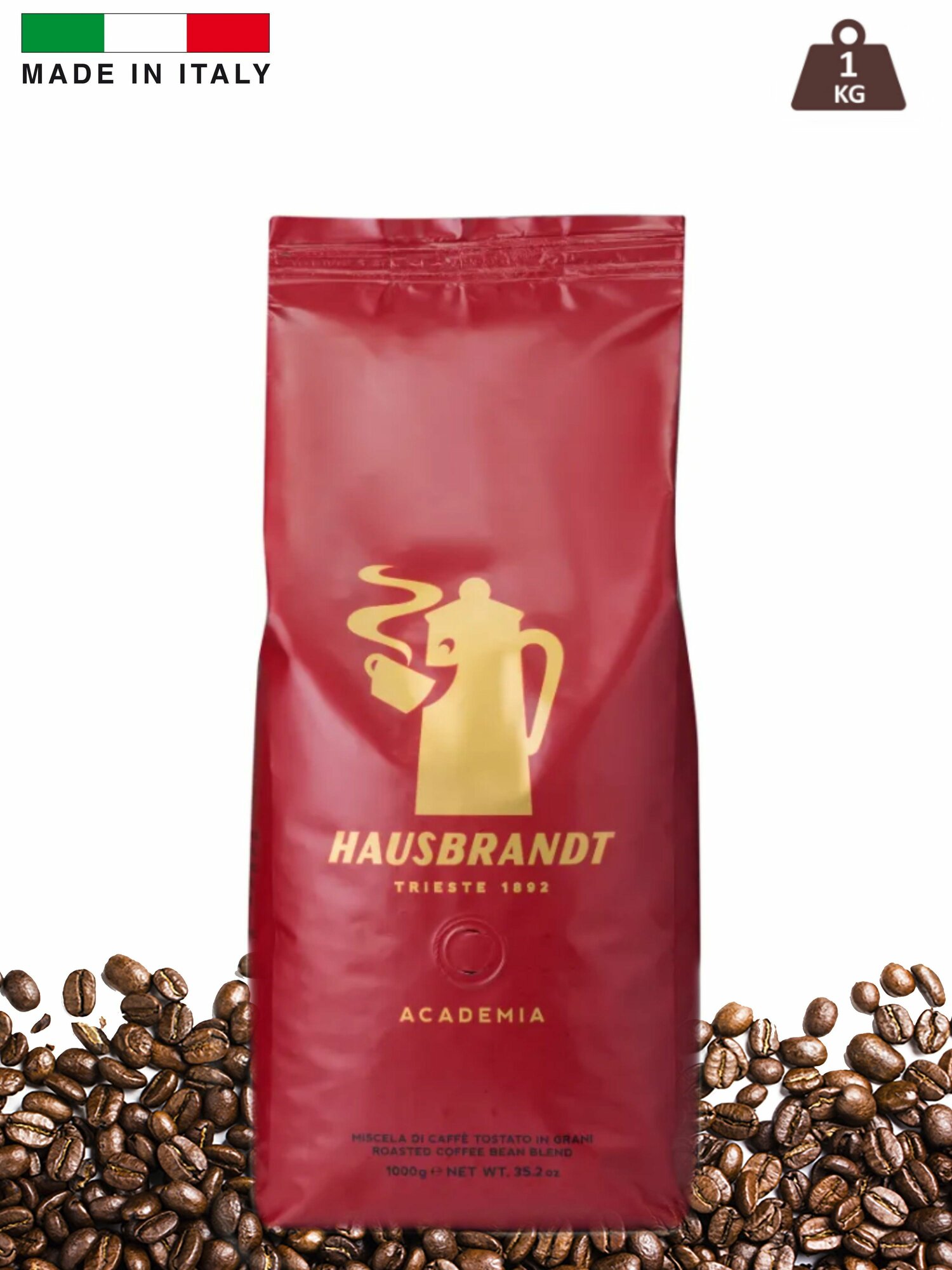 Кофе в зернах HAUSBRANDT Academia, 1000 гр. (Италия)
