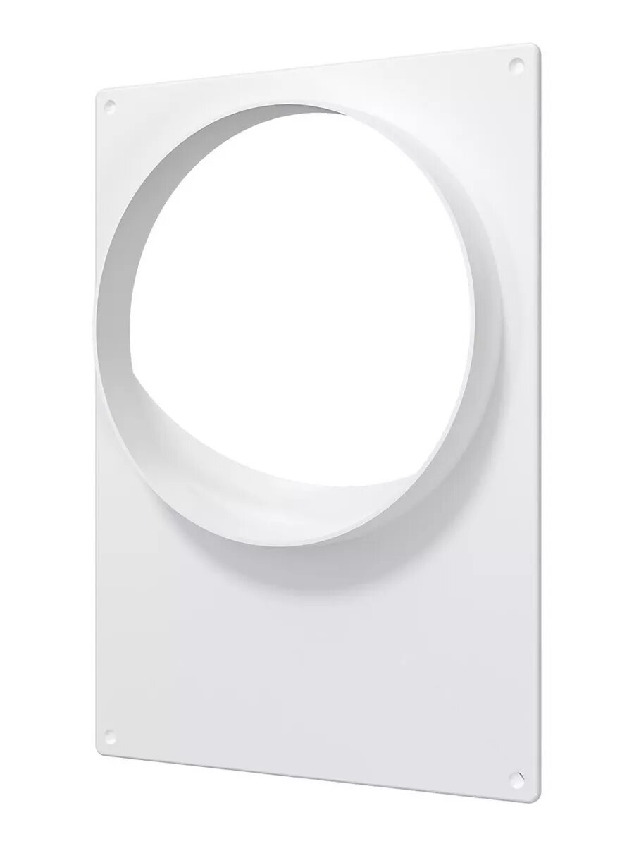 Площадка торцевая 150ПТП фланец D150мм, 180х250 мм, пластик, белая — фото 1