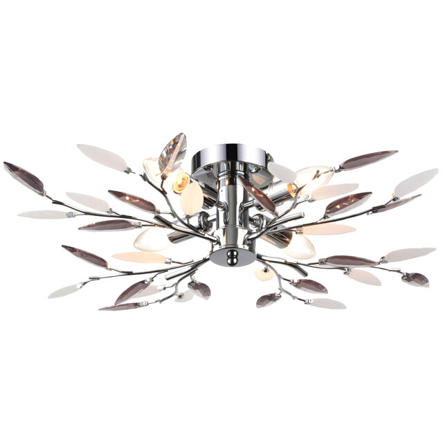 фото Люстра потолочная LAMPLANDIA Jeny grey 4х40Вт E14 металл серый