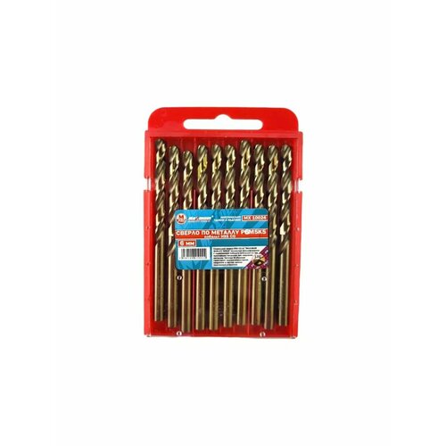 Сверла по металлу кобальтовые 6 мм 10 шт HSS CO P6M5K5 949₽