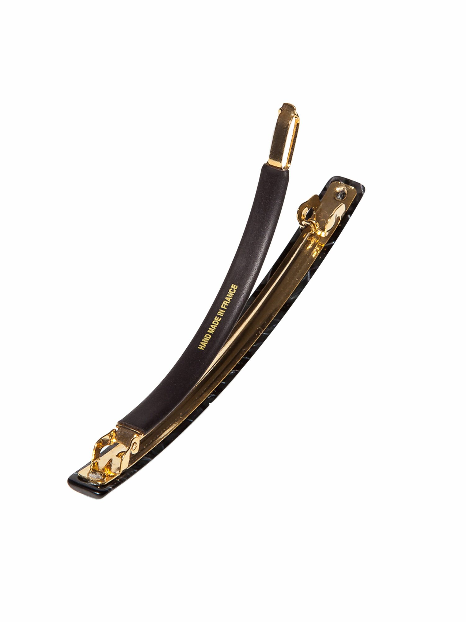 Заколка для волос BARRETTES, Франция, тонкая, для среднего объема волос, ацетат — фото 1