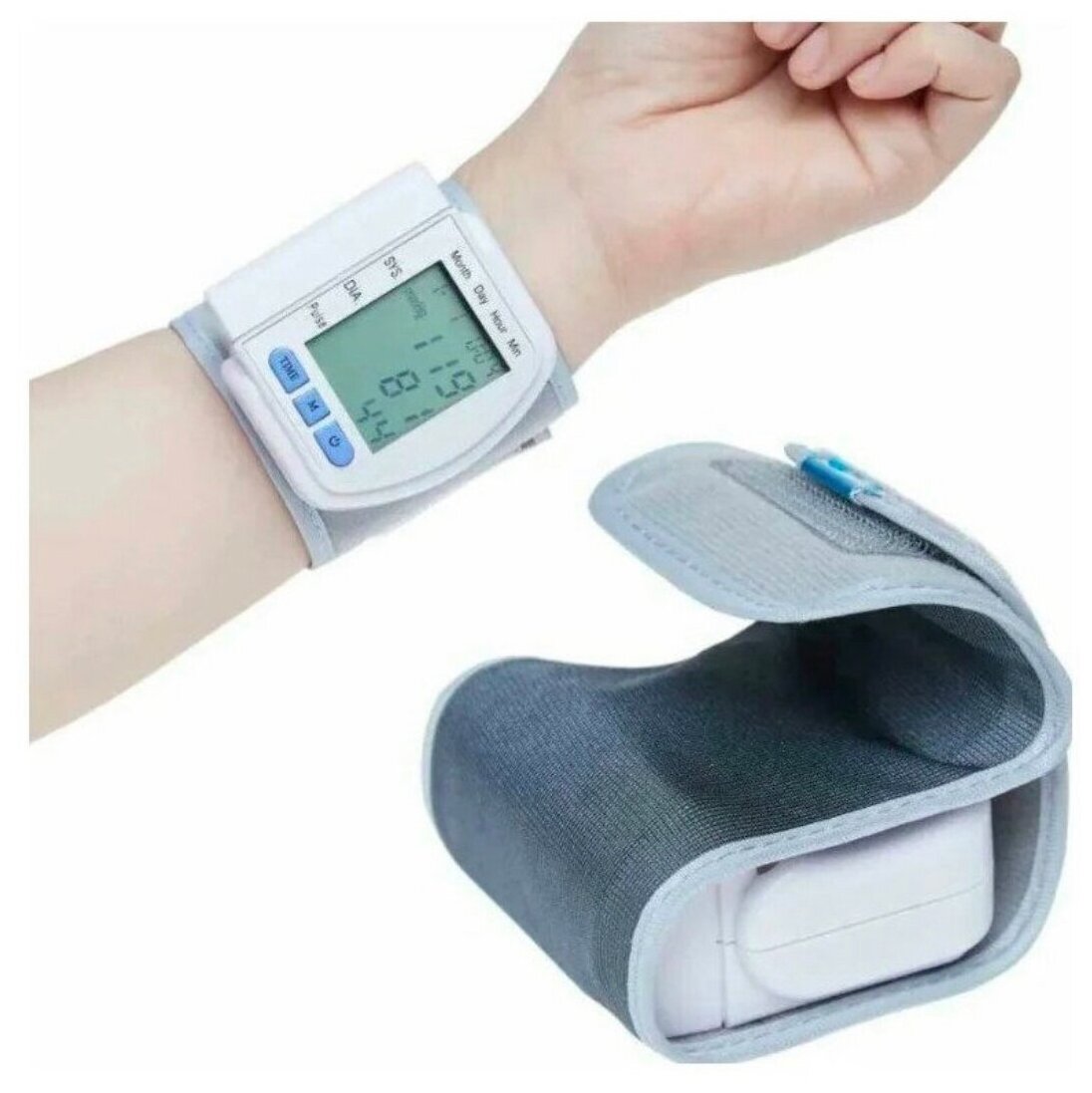 Изображение Тонометр цифровой, на запястье, от батареек АА, манжета универсальная