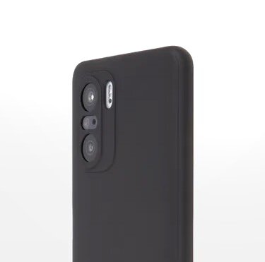 Чехол матовый для Xiaomi Poco F3, черный — фото 1