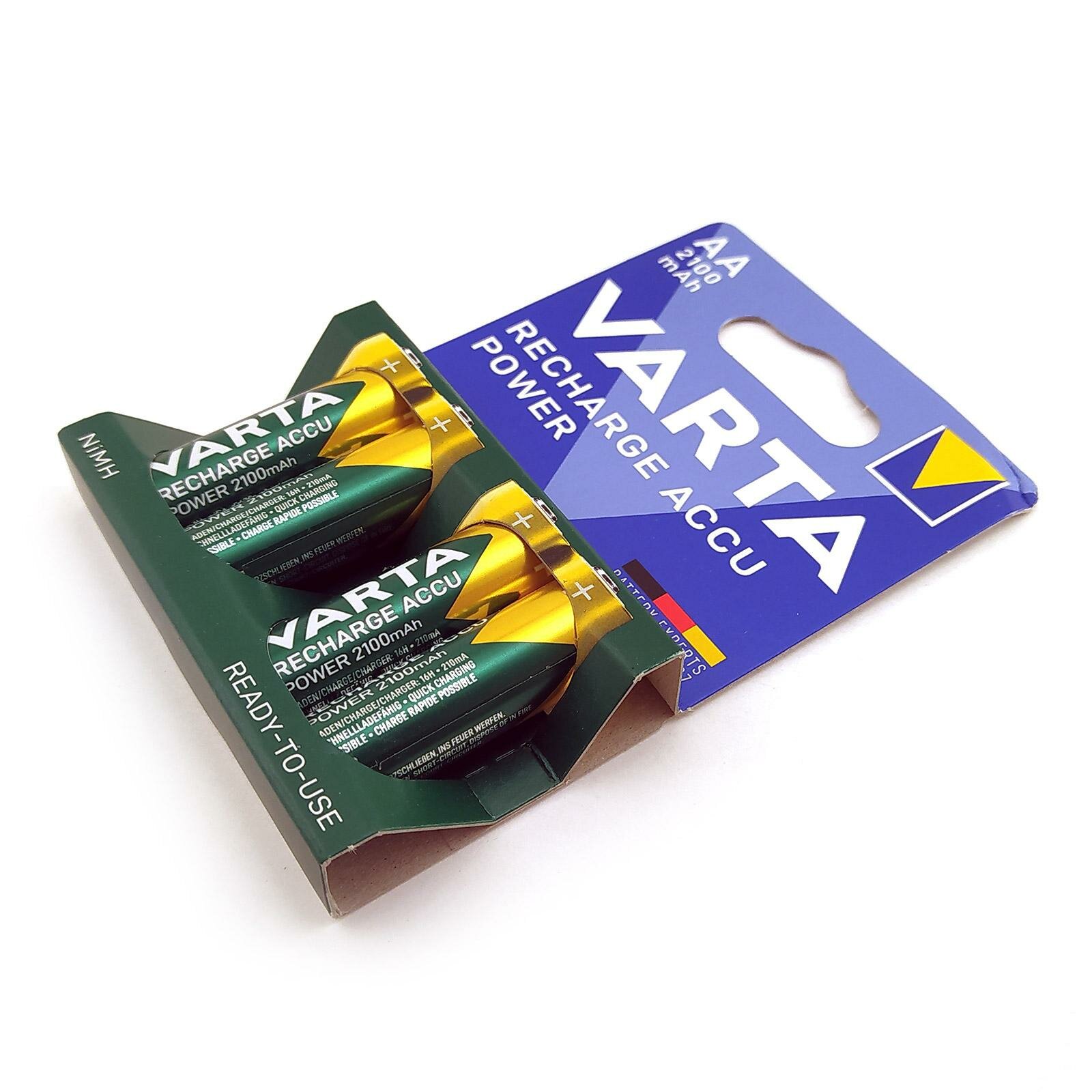Аккумулятор Varta AA Recharge Accu Power 2100mAh Ready-to-Use BL4 , 4шт. — фото 1