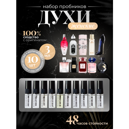 Набор миниатюр женские духи DELUXE PARFUM с восточно-цветочными нотами по мотивам известных брендов, 10шт по 3 мл